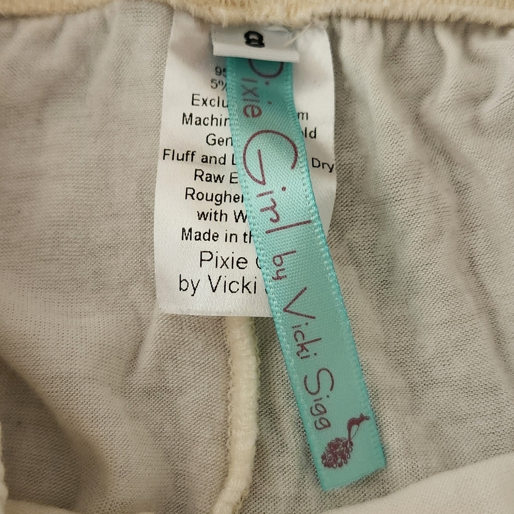 Girls White Ruffled Wide-Leg Pants - Picture 5 of 8